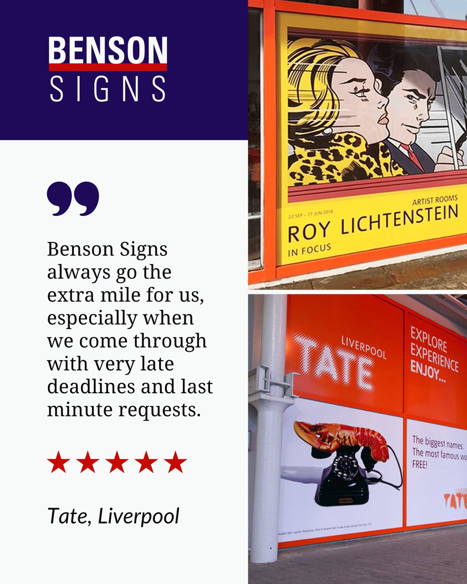 We had the pleasure of working with <a href="/tateliverpool/">Tate Liverpool</a> some time ago, and we’re still just as thrilled to have played a part in supporting such a respected name in Liverpool’s cultural scene.🖼️

If you’re looking to refresh your signage, contact us:

📞 0151 298 1567

#Signage