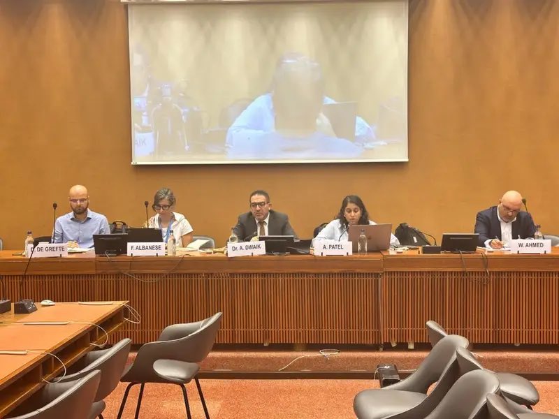 Law4Palestine's tweet image. 🔴 Press Release || Law for Palestine, in collaboration with @ICHR_Pal and @hrw co-organized a side event during the 59th session of the UN Human Rights Council in Geneva. The discussion focused on the economic responsibility of third states in relation to the Israeli occupation…