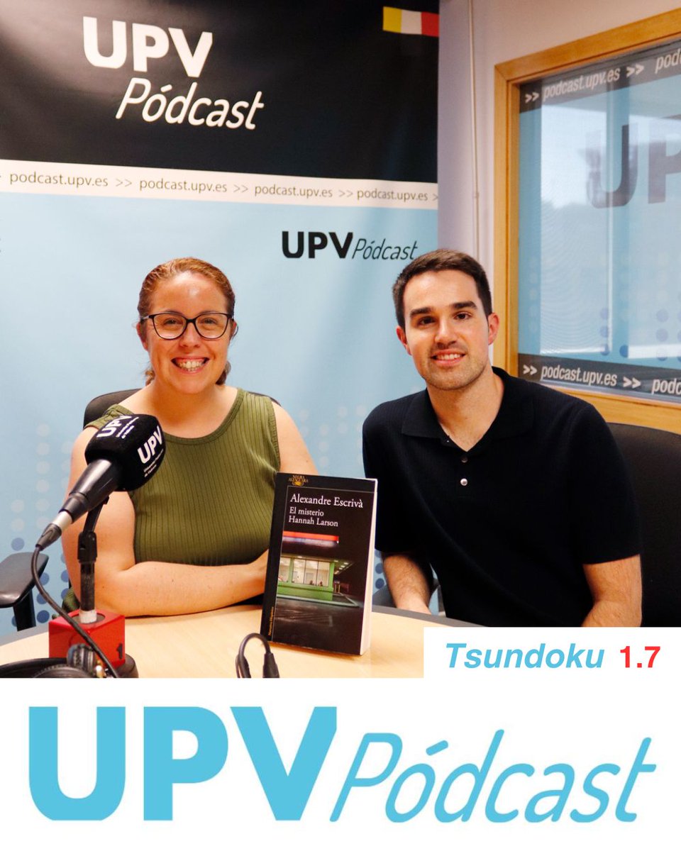 📚 [TSUNDOKU] 

🎉 ¡Último de la temporada!

🔪 Hablamos con el escritor valenciano Alexandre Escrivà, de su novela “El secreto Hannah Larson”.

¡Con la <a href="/BiblioUPV/">BiblioUPV</a> y mucho más!

🔗 Web: tinyurl.com/5c9ppmah
🟢 Spotify: tinyurl.com/79wdfkey
🟠 Ivoox: tinyurl.com/4c4wxftz