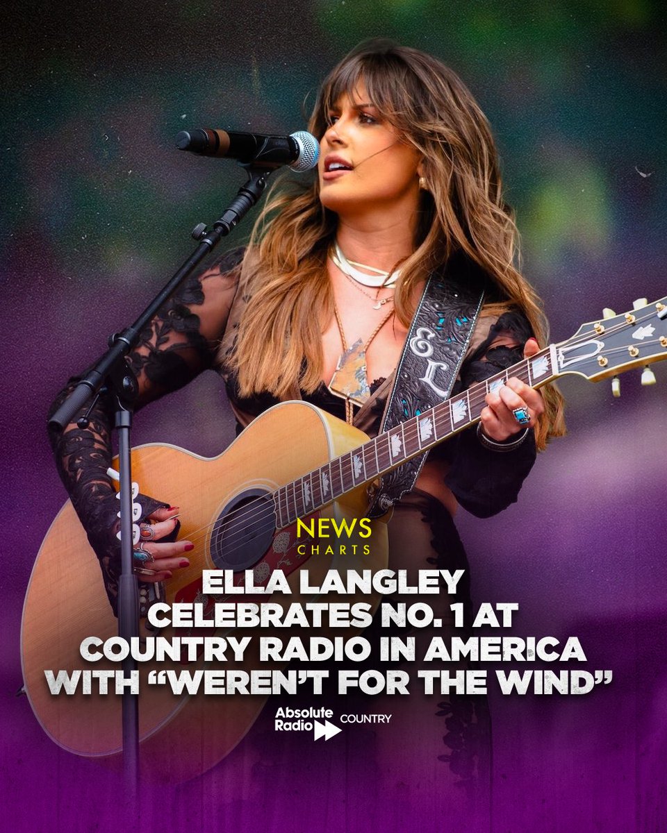 "Weren't For The Wind" from @EllaLangleyMsic is officially the No. 1 Country song in America. 🙌🇺🇸

The song recently spent 4 weeks at the top of the UK Country Radio Airplay Chart earlier this Spring.