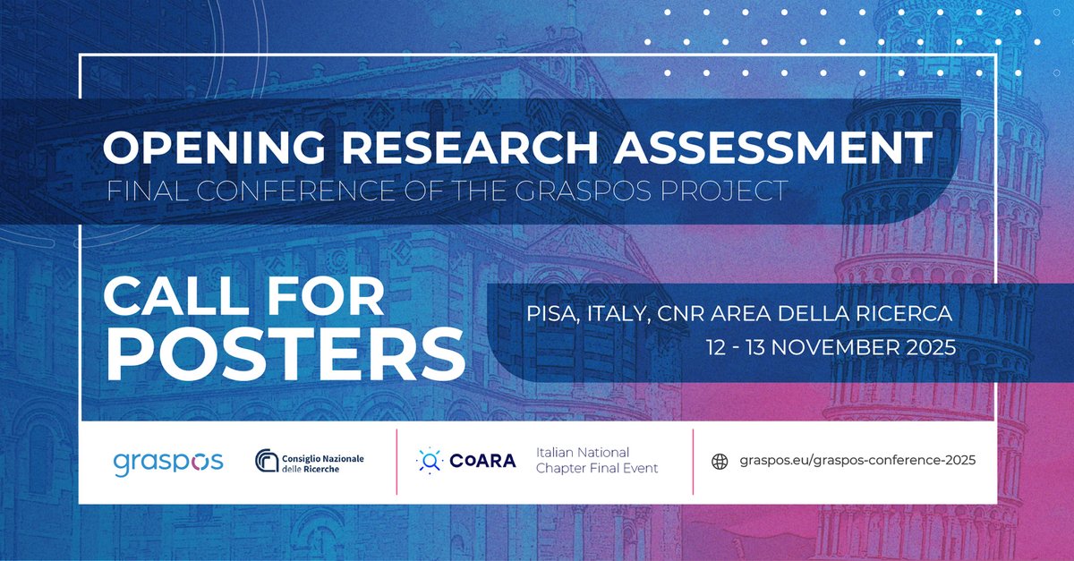 GraspOS_project's tweet image. ⏳ Just a few days left!
We invite poster submissions that engage with the themes of Opening Research Assessment, the Final Conference of #GraspOS.
Submit your extended abstract by July 12, 2025
🔗graspos.eu/graspos-confer…
🔗graspos.eu/call-for-poste…
#OpeningRA #ResearchAssessment