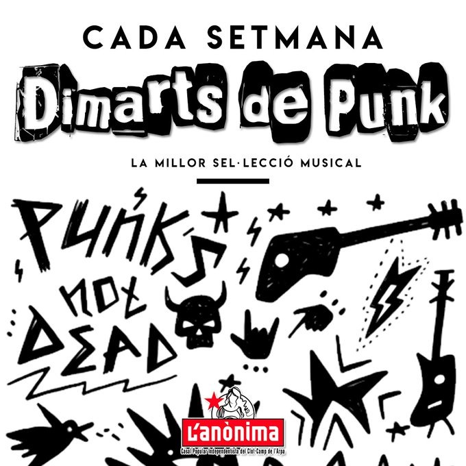 Avui dimarts especial tarda de punk basc! Obrim a les 19 h, passeu a fer-hi un beure! 🍻 #FemCasal #FemBarri