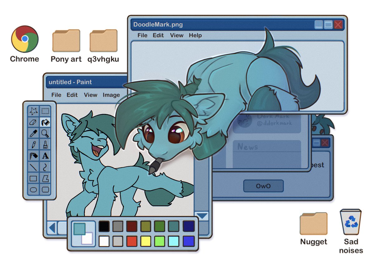 Why is she painting herself? :о

#ArtFight2025 #af2025 #pony #art