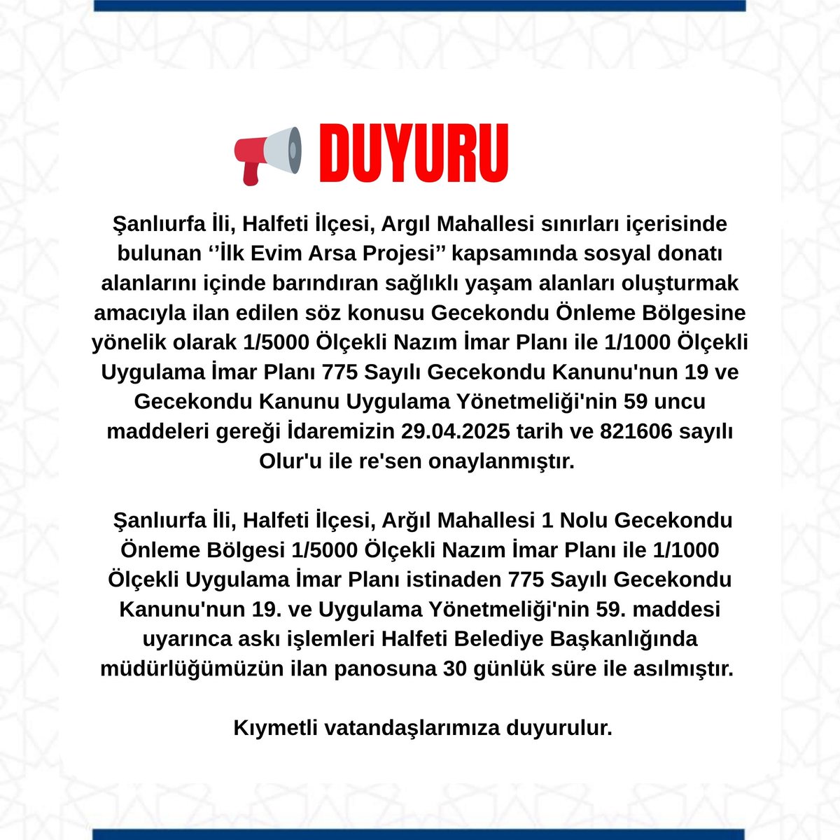 📣 DUYURU 📣
<a href="/TC_icisleri/">T.C. İçişleri Bakanlığı</a> <a href="/UrfaValiligi/">T.C. ŞANLIURFA VALİLİĞİ</a> <a href="/hasansildak/">Hasan ŞILDAK</a>
