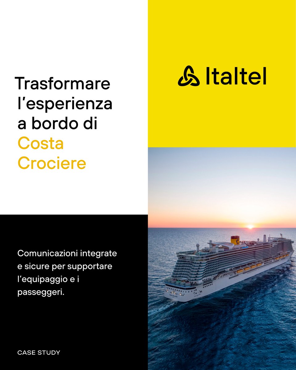 Italtel (@italtel) on Twitter photo 🌊 A bordo conta ogni dettaglio.
Con #CTModule e #Italtel, le comunicazioni sulle navi <a href="/costacrociere/">Costa Crociere</a> sono più semplici, sicure e integrate.
Più efficienza, più qualità, un’esperienza migliore per tutti! 🚢
🔗Scopri di più: italtel.com/it/portfolio/c… 🌊 A bordo conta ogni dettaglio.
Con #CTModule e #Italtel, le comunicazioni sulle navi <a href="/costacrociere/">Costa Crociere</a> sono più semplici, sicure e integrate.
Più efficienza, più qualità, un’esperienza migliore per tutti! 🚢
🔗Scopri di più: italtel.com/it/portfolio/c…