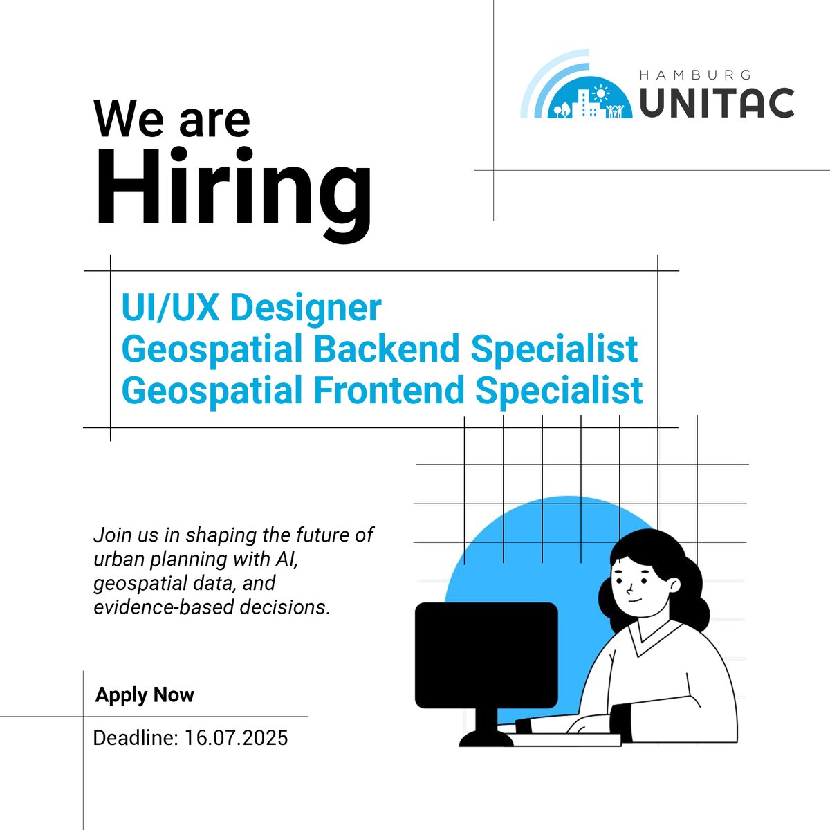 📢 Job alert – urban recovery in Ukraine
✅ Geospatial Backend Specialist
✅ Geospatial Frontend Specialist
✅ UI/UX Designer
 
Deadline for all three vacancies: 16 July 2025
For details, visit: unitac.un.org/news/job-alert…