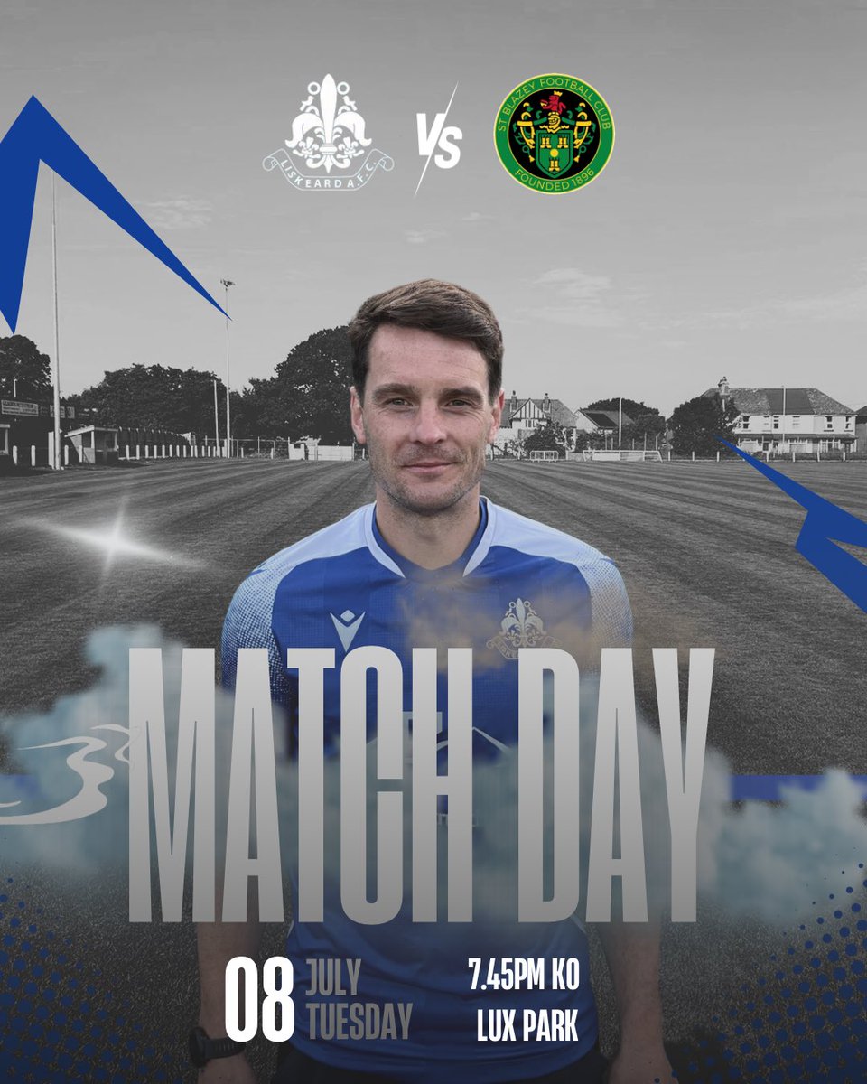 Liskeard Athletic (@liskeardathlet1) on Twitter photo 🚨MATCH DAY🚨
Join us tonight for our second pre-season fixture🔵
🆚 <a href="/StBlazeyAFC/">St Blazey AFC</a>
⏰ 7:45pm
🏟️ Lux Park
🎫 Adults £6, Concession £4, 10-18 £1, Under 10’s Free
We look forward to seeing you all on what looks like to be a lovely evening☀️ 🚨MATCH DAY🚨
Join us tonight for our second pre-season fixture🔵
🆚 <a href="/StBlazeyAFC/">St Blazey AFC</a>
⏰ 7:45pm
🏟️ Lux Park
🎫 Adults £6, Concession £4, 10-18 £1, Under 10’s Free
We look forward to seeing you all on what looks like to be a lovely evening☀️