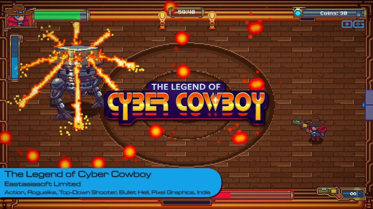 overage-gaming (@overagegmngcom) on Twitter photo OG plays The Legend of Cyber Cowboy!
youtube.com/watch?v=27wO1K…
Like & Sub!
<a href="/eastasiasoft/">eastasiasoft</a>
#CyberCowboy #Cyberpunk #RetroGaming #TwinStickShooter #BulletHell #PixelArt #IndieGameTrends #IndieWatch #IndieDev #GameDev #IndieGameDev #IndieGame #IndieGames #Gameplay #LetsPlay #Gaming OG plays The Legend of Cyber Cowboy!
youtube.com/watch?v=27wO1K…
Like & Sub!
<a href="/eastasiasoft/">eastasiasoft</a>
#CyberCowboy #Cyberpunk #RetroGaming #TwinStickShooter #BulletHell #PixelArt #IndieGameTrends #IndieWatch #IndieDev #GameDev #IndieGameDev #IndieGame #IndieGames #Gameplay #LetsPlay #Gaming