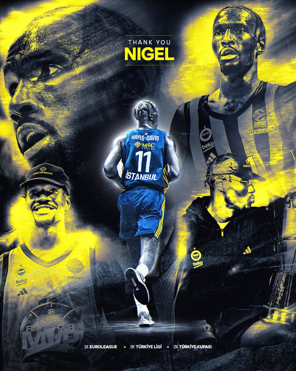 Nigel Hayes-Davis’e teşekkürlerimizle! 

2022-23 sezonundan bu yana formamızı giyen ve bu süreçte elde edilen tarihi başarılarda en önemli pay sahibi isimlerden biri olan Nigel Hayes-Davis, sözleşmesindeki çıkış opsiyonunu kullanarak kariyerine NBA’de devam etme kararı almıştır.