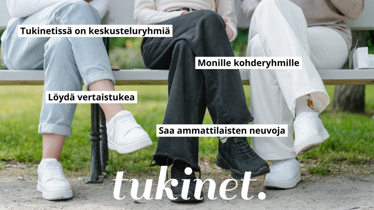 #Tukinet'in keskusteluryhmistä #vertaistukea ja ammattilaisten neuvoja! 

Esimerkkeinä Apua, mikä ihmissuhde!, Aikuisen elämää, #Muisti ja muistisairaudet sekä Simpukan #vertaiskeskustelu.

Täältä näet kaikki ryhmät ja voit etsiä itsellesi sopivimmat tukinet.net/teemat/?servic…