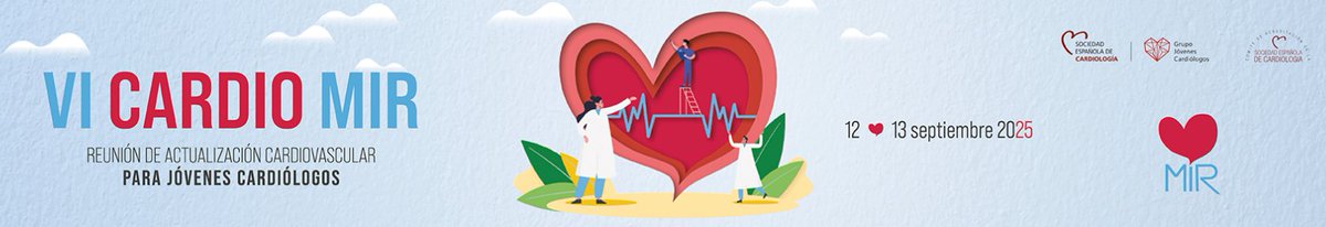 Soc Esp Cardiología (@secardiologia) on Twitter photo 💡 <a href="/JovenesSec/">JóvenesSEC</a> De las miocardiopatías a la imagen cardiaca, pasando por arritmias, IC, prevención y talleres prácticos.
Todo lo que necesitas saber para tu día a día, en solo dos días.
📍 Zaragoza te espera del 12 y 13 de septiembre
🧠 #CardioMIR = ciencia a tu medida. 💡 <a href="/JovenesSec/">JóvenesSEC</a> De las miocardiopatías a la imagen cardiaca, pasando por arritmias, IC, prevención y talleres prácticos.
Todo lo que necesitas saber para tu día a día, en solo dos días.
📍 Zaragoza te espera del 12 y 13 de septiembre
🧠 #CardioMIR = ciencia a tu medida.