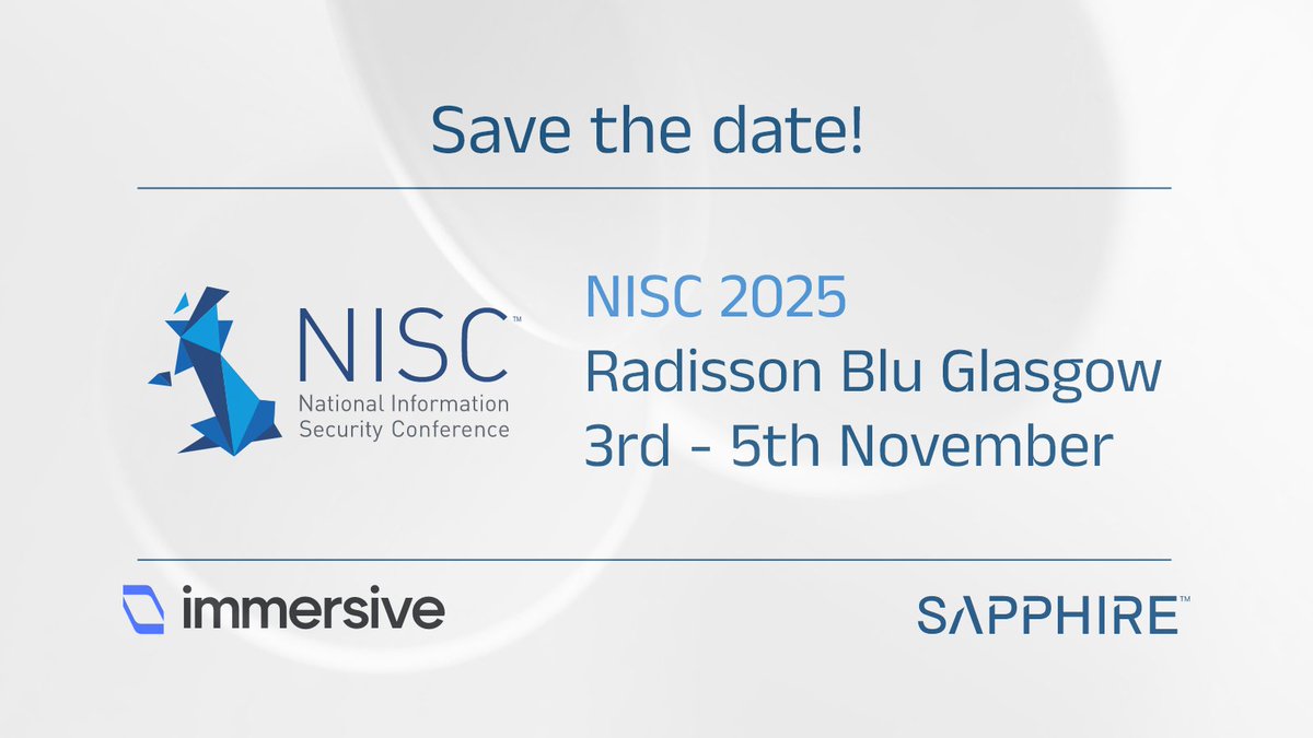 Immersive is heading to NISC 2025! 👏

With unmatched industry experience and expertise from some of the brightest minds in cybersecurity, Immersive is built to help organisations stay ahead of whatever’s coming next.

From cyber drills to live simulations to hands-on training,