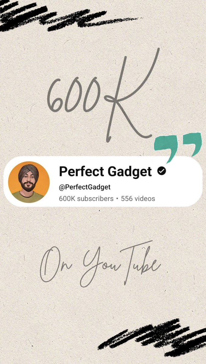 So this happened today. ❤️
600k on YouTube ❣️