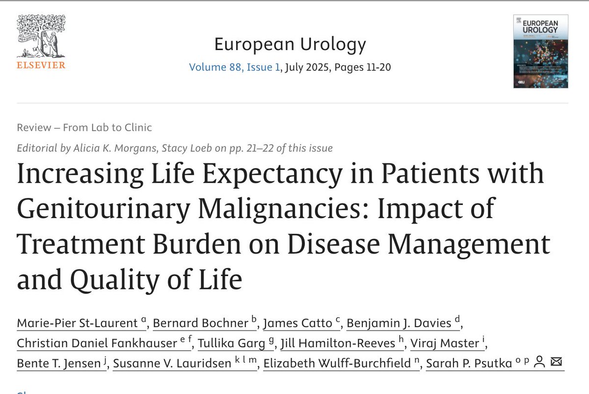 Enrique Grande (@drenriquegrande) on Twitter photo ⚡️ On <a href="/EUplatinum/">European Urology</a> - While survival improves in GU cancers, treatment burden remains underreported.
This review highlights a key gap: most trials neglect patient-reported outcomes like QoL & real-life impact.
#BladderCancer #KidneyCancer
sciencedirect.com/science/articl… ⚡️ On <a href="/EUplatinum/">European Urology</a> - While survival improves in GU cancers, treatment burden remains underreported.
This review highlights a key gap: most trials neglect patient-reported outcomes like QoL & real-life impact.
#BladderCancer #KidneyCancer
sciencedirect.com/science/articl…