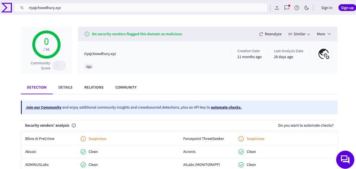 AIRAVAT RAT web panel      

url : https://rat.riyajchowdhury[.]xyz/

Not detected on <a href="/virustotal/">VirusTotal</a>

more AIRAVAT RAT web panels detected by #C2Watcher on github.com/Xanderux/C2wat…