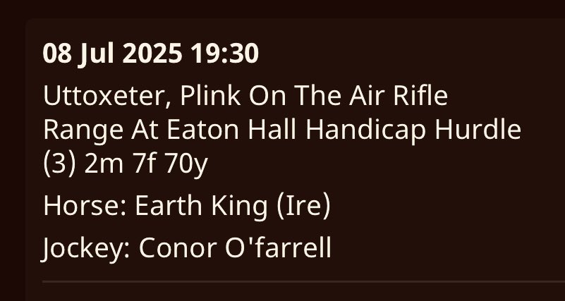 Kieran Fitzgerald (@tensplenty1) on Twitter photo 1 Runner for Team <a href="/Neil_Mulholland/">Neil Mulholland</a> today at <a href="/UttoxeterRaces/">Uttoxeter Racecourse</a> Jockey 🏇 <a href="/CoFarrell20/">Conor O Farrell</a> Best of Luck 🤞 <a href="/Conoroneill83/">Conor O'Neill</a> <a href="/Kieramul/">Kiera Mulholland</a> <a href="/brianfmul/">Brian Mulholland</a> <a href="/Paul_Horses1st/">The Wicket Chicken</a> <a href="/Stevo05946874/">Stevo</a> <a href="/WeaverRacing/">Patrick Weaver</a> <a href="/padawanJonathan/">Jonathan Whymark</a> <a href="/dave2482/">Dave</a> <a href="/william74386052/">william slattery</a> <a href="/JoeSeward1/">Joe Seward</a> <a href="/vinnygrennan/">Vinny Grennan</a> <a href="/SarahKeys2/">Sarah Keys</a> <a href="/briang2812/">Brian graham</a> 1 Runner for Team <a href="/Neil_Mulholland/">Neil Mulholland</a> today at <a href="/UttoxeterRaces/">Uttoxeter Racecourse</a> Jockey 🏇 <a href="/CoFarrell20/">Conor O Farrell</a> Best of Luck 🤞 <a href="/Conoroneill83/">Conor O'Neill</a> <a href="/Kieramul/">Kiera Mulholland</a> <a href="/brianfmul/">Brian Mulholland</a> <a href="/Paul_Horses1st/">The Wicket Chicken</a> <a href="/Stevo05946874/">Stevo</a> <a href="/WeaverRacing/">Patrick Weaver</a> <a href="/padawanJonathan/">Jonathan Whymark</a> <a href="/dave2482/">Dave</a> <a href="/william74386052/">william slattery</a> <a href="/JoeSeward1/">Joe Seward</a> <a href="/vinnygrennan/">Vinny Grennan</a> <a href="/SarahKeys2/">Sarah Keys</a> <a href="/briang2812/">Brian graham</a>