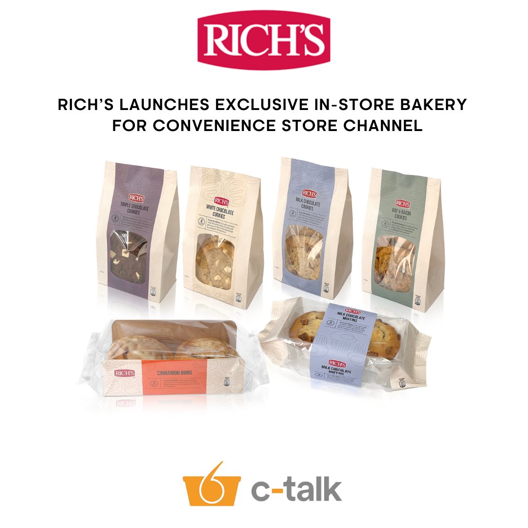 NEWS 📰

Rich’s, a leader in in-store bakery solutions, has unveiled a new range of thaw &amp; serve ready-to-eat in-store bakery sweet treats. The new range, which includes cookies, muffin and buns, has been developed to bring true coffee shop quality to the convenience store