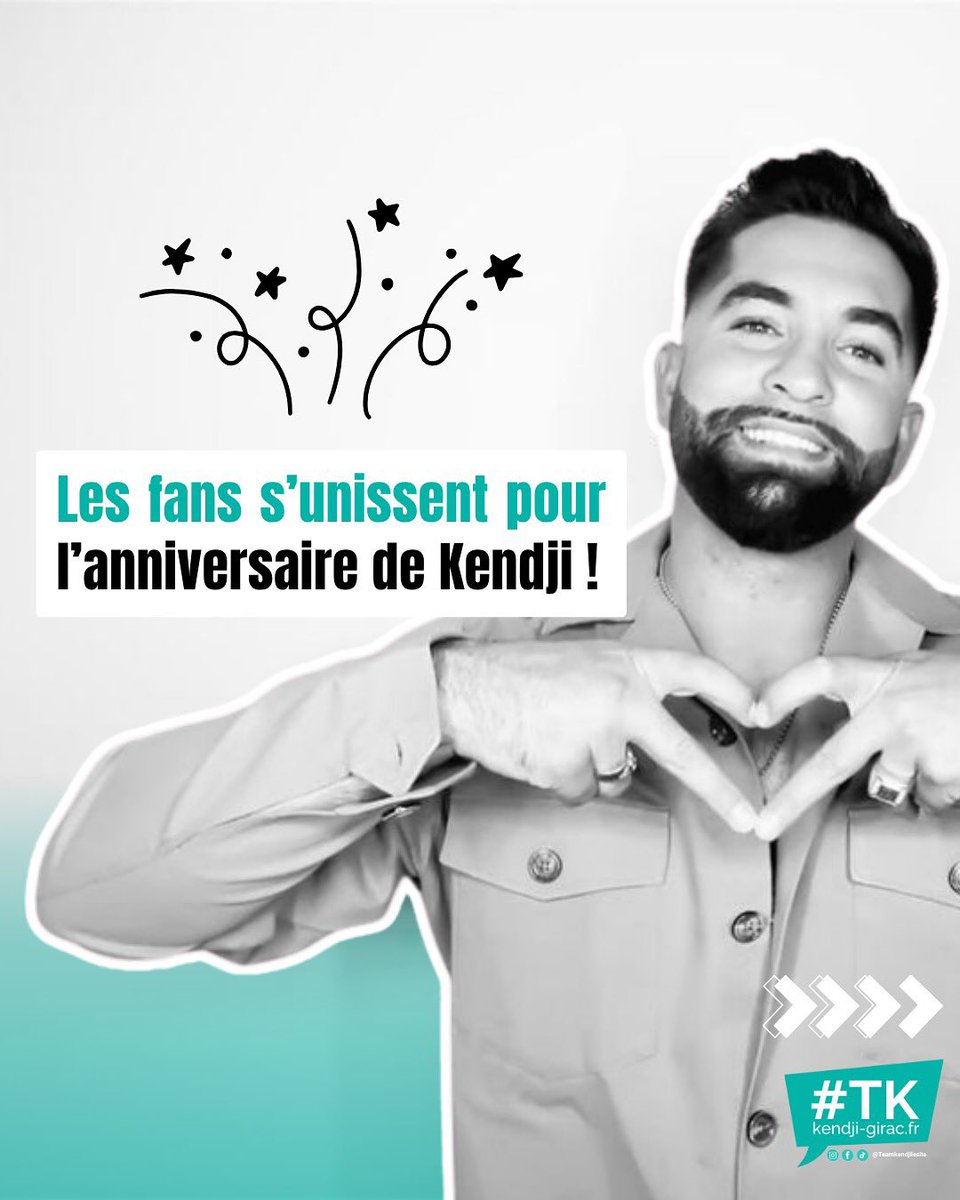 Kendji a feter ses 29 ans ! 🥳

Et pour l’occasion, la #Teamkendji s’est réuni afin de lui offrir des cadeaux à son image ! 🎁

Il vous reste 3 jours pour participer ! 

+ d’infos ⬇️
onparticipe.fr/c/Teamkendjile…