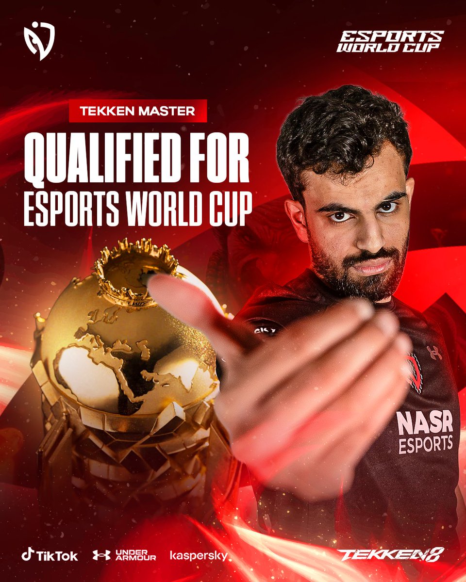 QUALIFIED! ✅
Tekken Master locks in his spot at the Esports World Cup for Tekken 8! 🎮🌍
NASR. MENA. The fight continues.🥋

#NASREsports #EWC #EsportsWorldCup #EWC2025 #Tekken8 #FGC