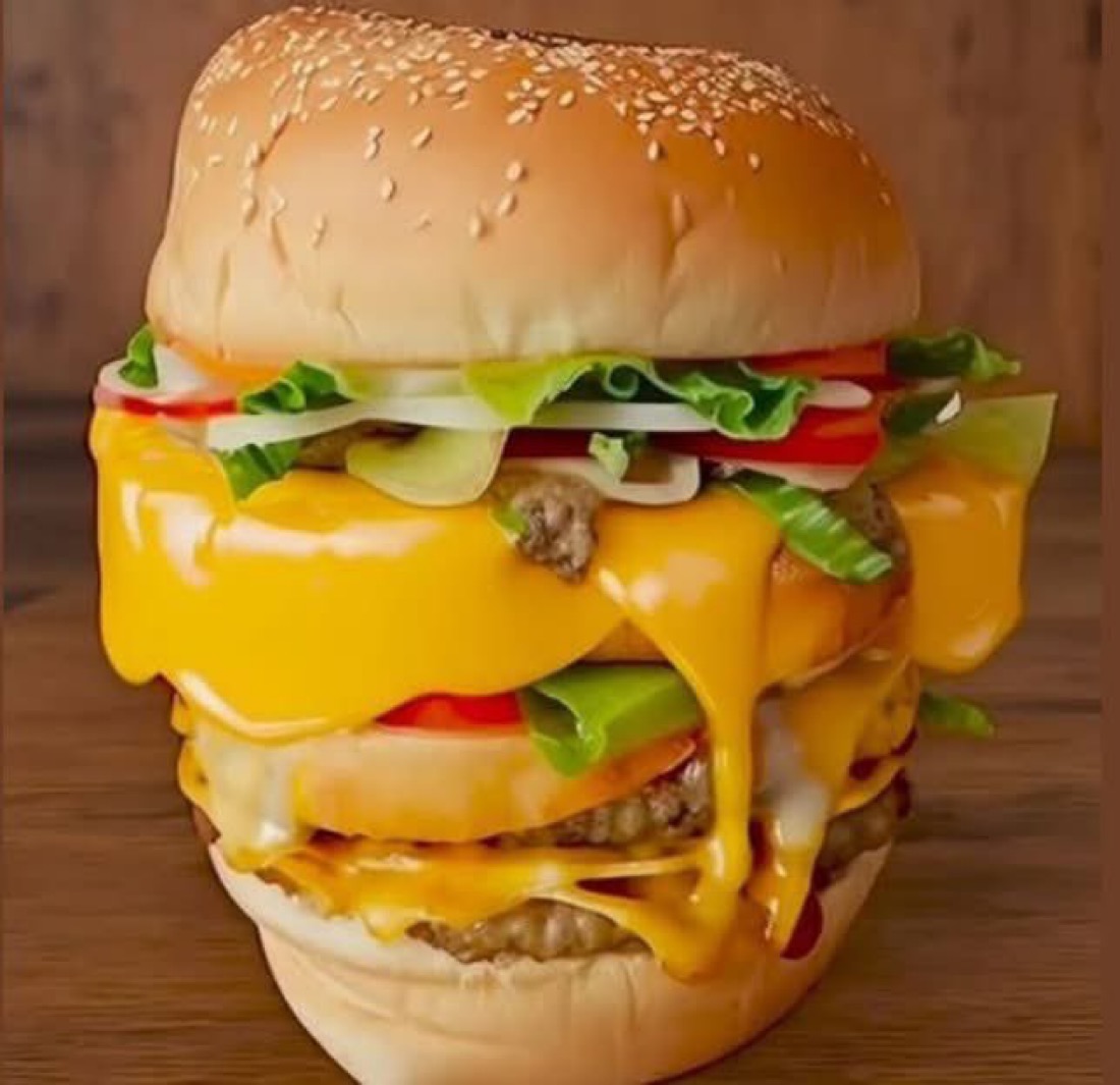 If you squint your eyes, the cheeseburger completely disappears!🤯