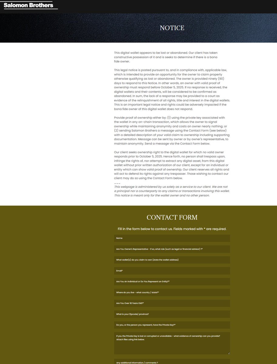 There appears to be an ongoing Bitcoin scam occurring. Someone is sending old 2011 era Bitcoin addresses with balances, transactions with an OP_Return output. For instance the 1Feex… address, with c80,000 BTC stolen from MtGox. The OP_Return message is as follows

“NOTICE TO