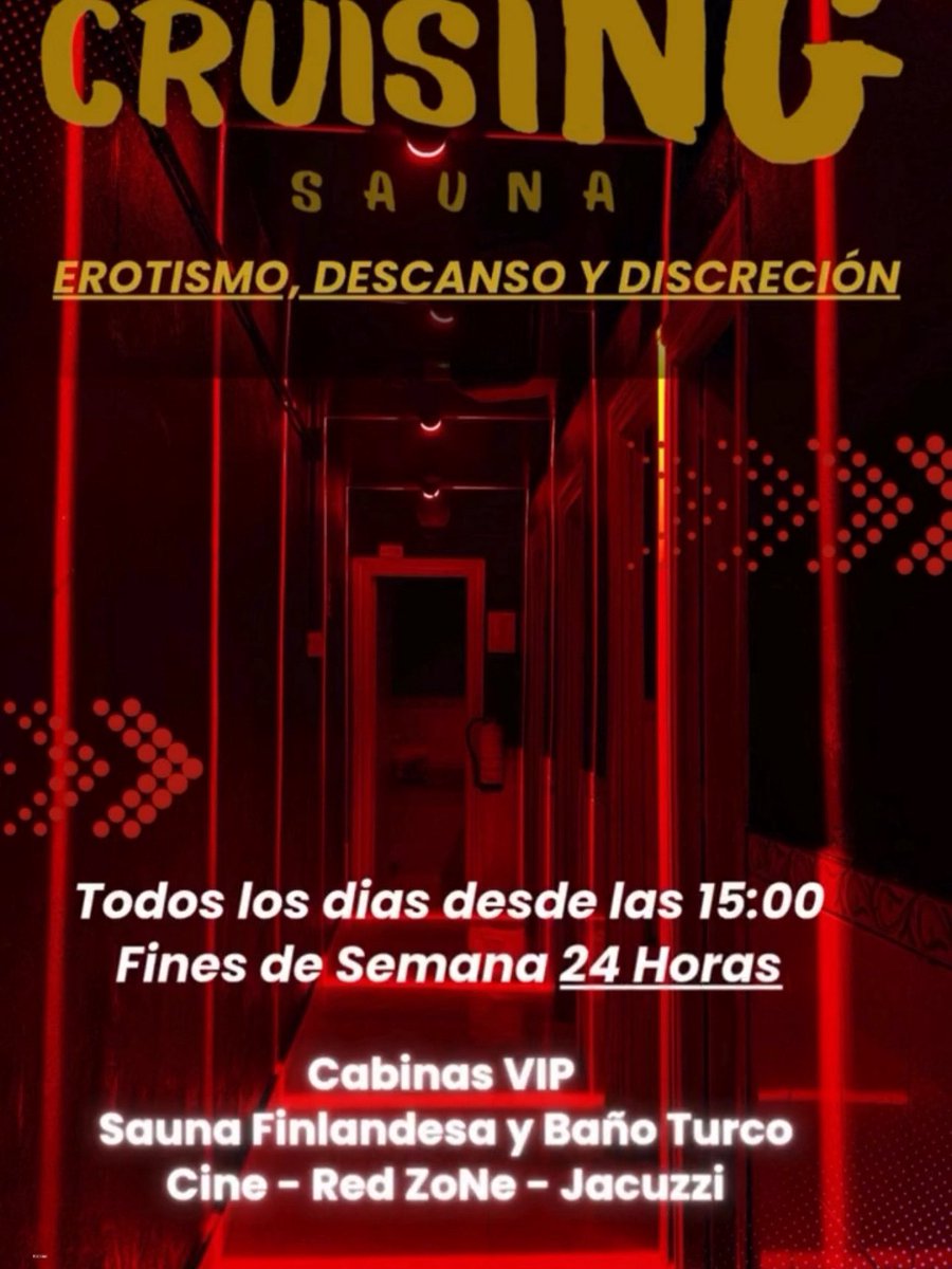 SocialSrto's tweet photo. 🔥¿Buscas desconectar, sentirte libre y dejarte llevar?
En Cruising Sauna te esperan placer, descanso y cero juicios 😈
💦 Cabinas VIP · Cine · Red Zone · Jacuzzi
📍Calle Barco 6, Madrid (Gran Vía)
🕒 Todos los días desde las 15h. ¡Finde 24h!
@cruisingsauna1 https://t.co/Iiy4uMOgyA