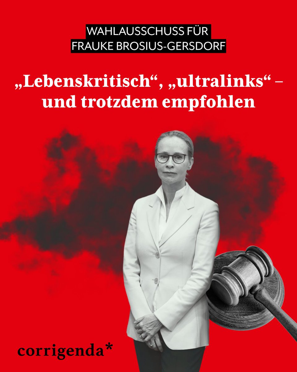 Jens Spahn (CDU) hatte zuvor die Abgeordneten in der Fraktionssitzung dazu aufgerufen, Brosius-Gersdorf zu wählen. Als Kompromiss habe man sich mit der SPD verständigt, dass die Juristin nicht Vizepräsidentin des Bundesverfassungsgerichts werden soll.

✍️ Von <a href="/LSteinwandter/">Lukas Steinwandter</a>
