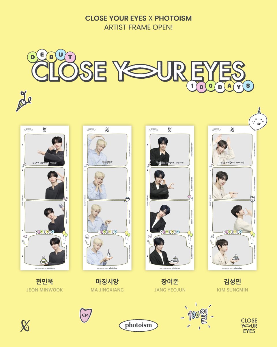 PHOTOISM X CLOSE YOUR EYES ARTIST FRAME OPEN ! 「CLOSE YOUR EYES