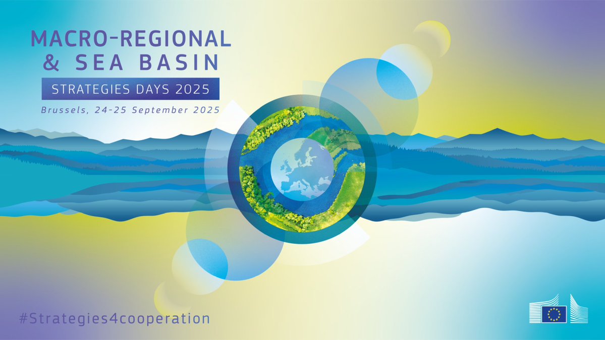 🥁 Registrations are opened for the EU Macro‑Regional &amp; Sea Basin Strategies Days 2025! 

📅 24-25 September 2025 
📍 AREA 42, Rue des Palais 46, 1030 Brussels, Belgium 

Secure your place and check out the agenda: ec.europa.eu/regional_polic…