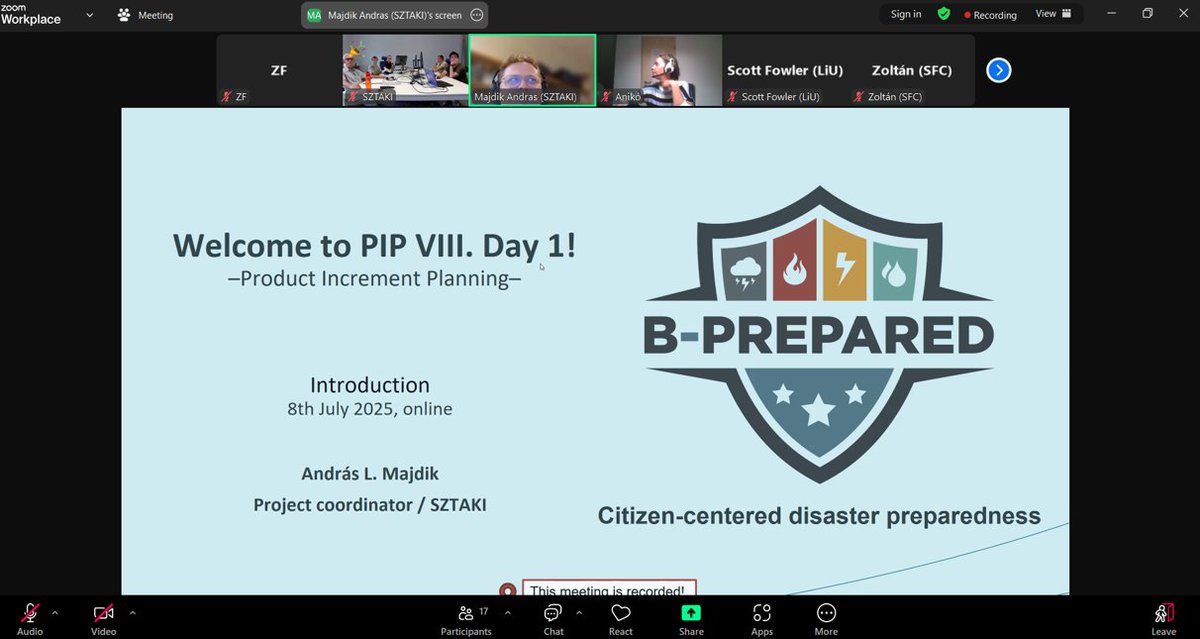BPREPARED_EU's tweet photo. For two dynamic days, the B-prepared consortium is diving deep—reviewing progress, exchanging ideas and shaping the road ahead. 🛡
Expect bold discussions, fresh perspectives and impactful plans! 🔥
#Bprepared #IMprepared #VRprepared #RUprepared #Disastropedia https://t.co/UhZlMCbhFg
