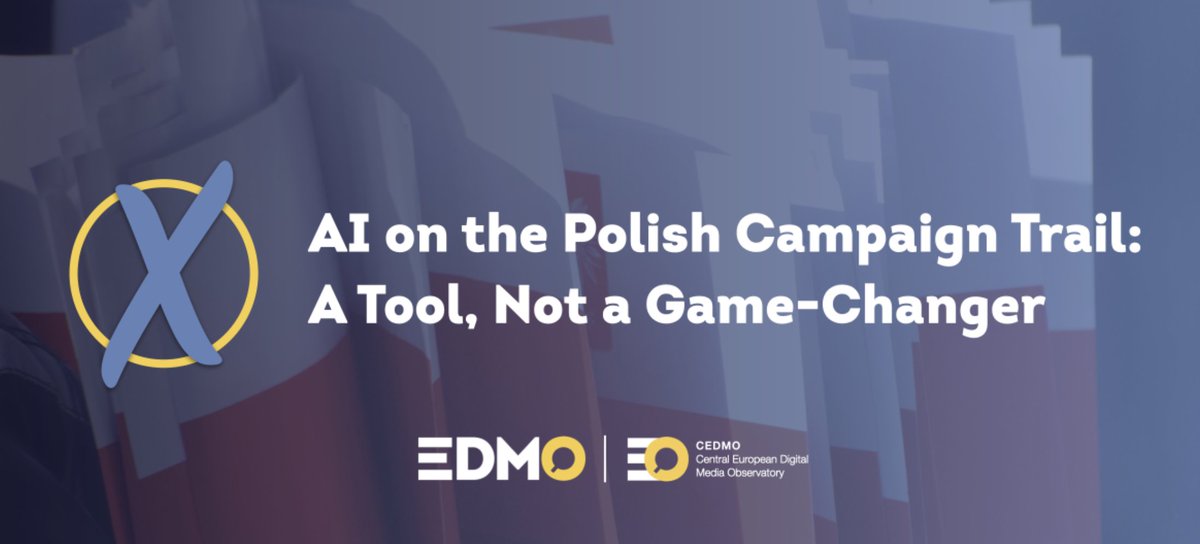 🤖 In Poland, artificial intelligence emerged as a tool for political image crafting
As <a href="/DemagogPL/">🔎 DEMAGOG</a>, a member of <a href="/CEDMOhub/">CEDMO</a>, points out, this highlights the growing need for media literacy in the face of synthetic content entering political discourse.
📎 bit.ly/409b9n3