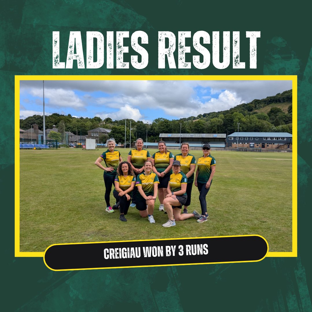 Congratulations to our ladies who beat Tredegar by 3 runs