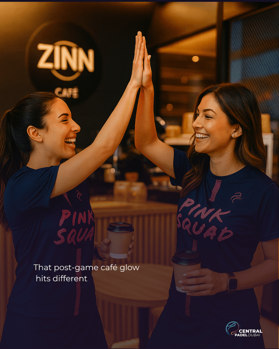CentralpadelDXB's tweet image. ☕ Wins taste better with coffee and friends
 #centralpadeldubai #pinksquad #padellifestyle #zinncafe #dubaisports
