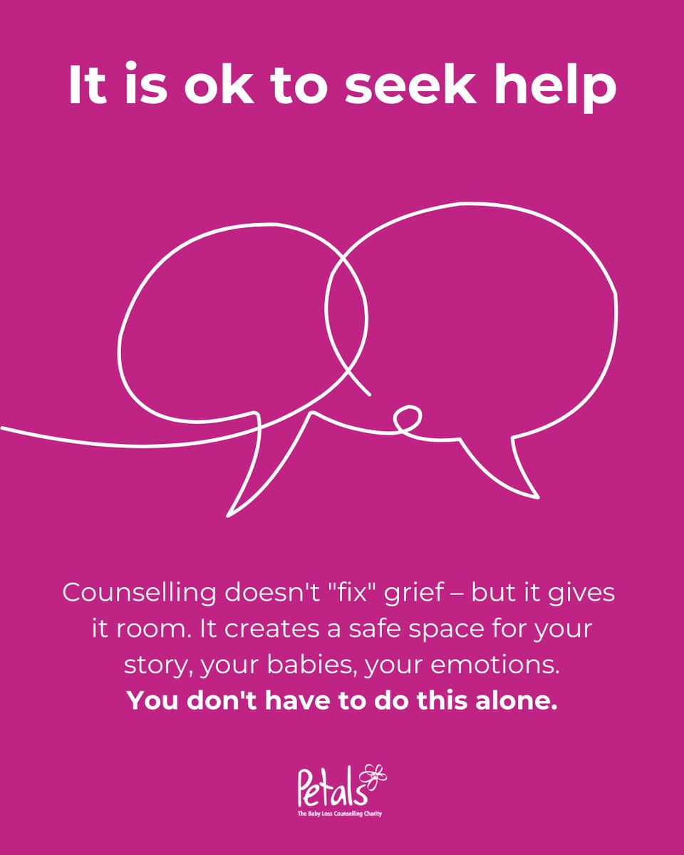 🩷🩷 🩷 This Twins, Triplets and More Week 🩷🩷🩷

“Counselling doesn’t “fix” grief – but it gives it room. It creates a safe space for your story, your babies, your emotions. You don’t have to do this alone.” 🌸

Read this week's Counsellor's Blog here:

petalscharity.org/loss-of-a-mult…