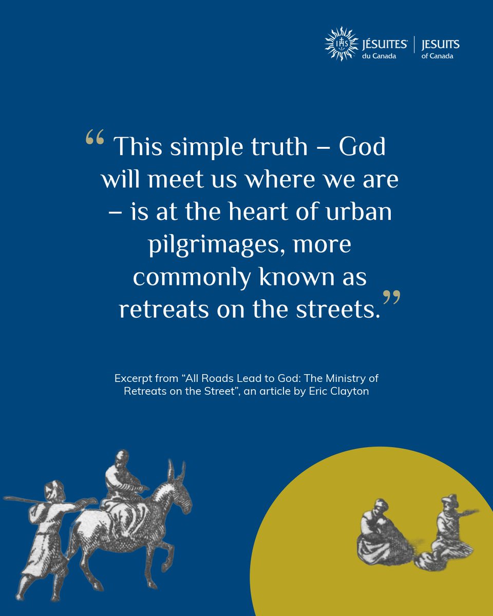 JesuitsofCanada's tweet image. What if the crowded streets and quiet alleys held sacred moments? 🌆✨
Ignatian spirituality invites us to find the divine in overlooked places. Every road — even the roughest — can lead to something sacred. 💙
🔗 Read more: bit.ly/4eC7rIE
