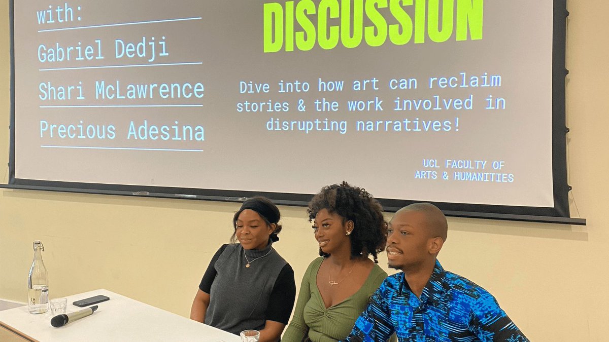 ArtsHumsUCL's tweet image. Through Art, Towards Love: Reflections on Student Success Event Series.
Our students Helen (Yilun), Raya, and Ife hosted a unique two-part panel series focused on creativity, funded and supported by the faculty as part of the Student Success project.
buff.ly/1meEqis