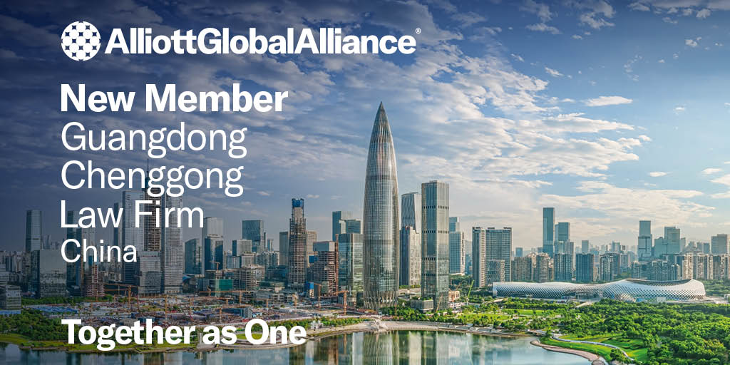 <a href="/AlliottGlobal/">Alliott Global Alliance</a> is delighted that Guangdong Chenggong Law Firm based in Shenzhen has joined the Alliance marking a strategic milestone in AGA's expansion into southern China.  Read more lnkd.in/ekJmkvk7 #legal #China #membership #TogetherasOne 🇨🇳