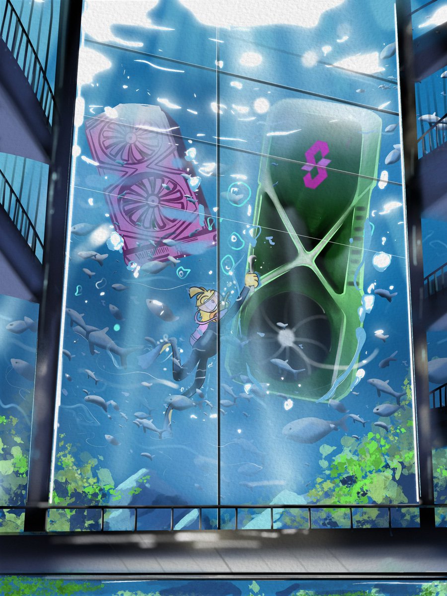 The GPUs have been running at full speed without any issues lately, thanks to Freaky keeping the system cool and doing timely maintenance.

freaky is my favorite character in <a href="/SuccinctLabs/">Succinct</a> so i always draw stories about freaky 🫶🏻
<a href="/0xCRASHOUT/">crashout</a>