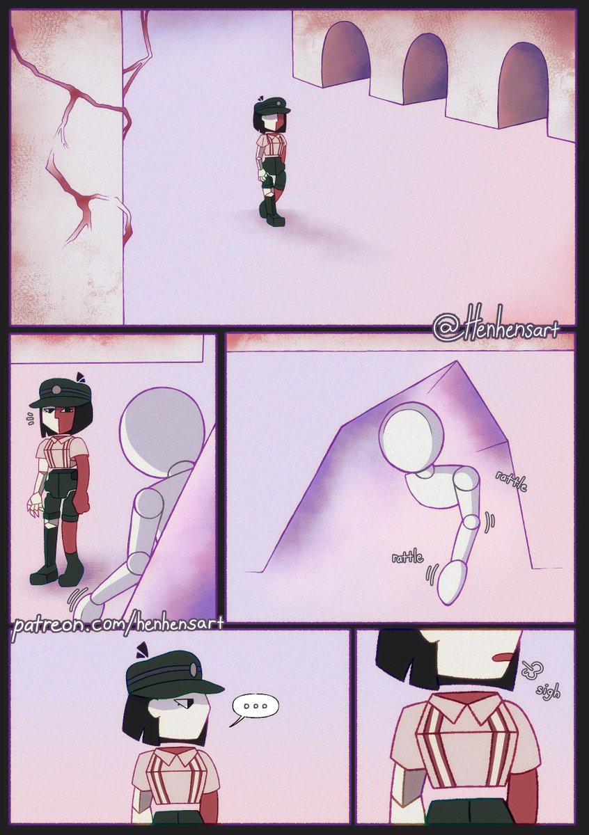 univelkavanki's tweet image. [April Patreon comic, two ena_models stumbling.exe]
How I imagine they met.🎭
#ena #enadreambbq #enasquared #comicart