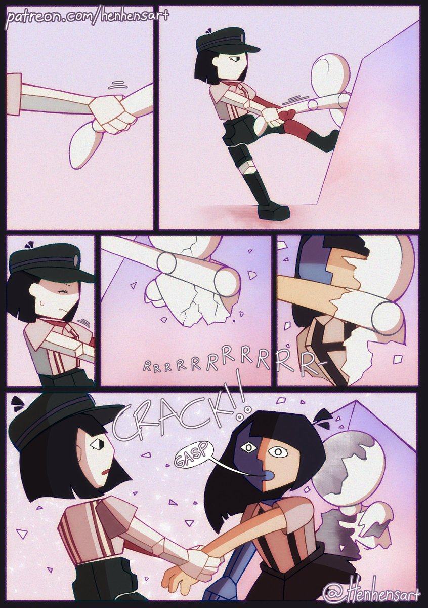 univelkavanki's tweet image. [April Patreon comic, two ena_models stumbling.exe]
How I imagine they met.🎭
#ena #enadreambbq #enasquared #comicart