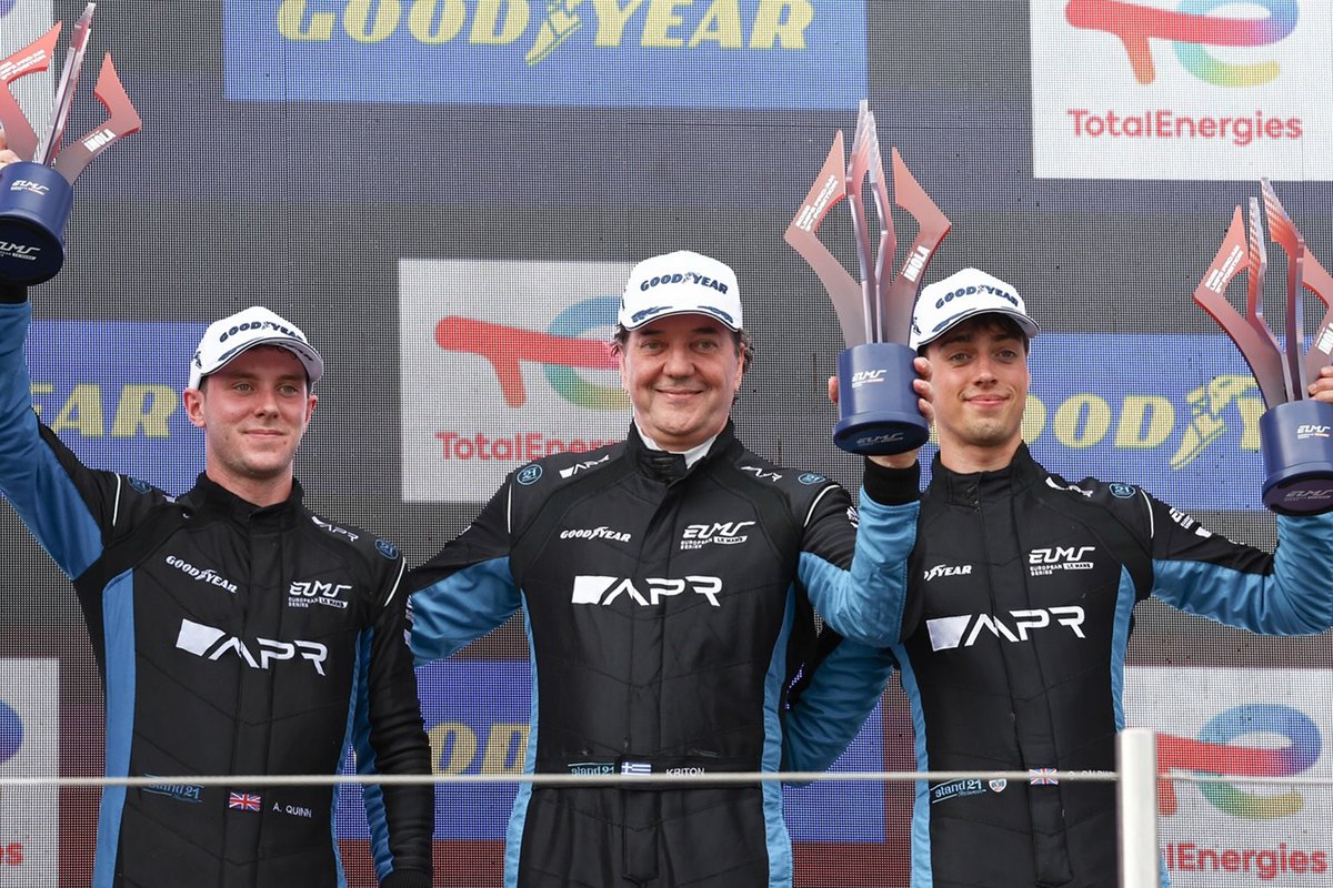 BRDC (@brdcsilverstone) on Twitter photo BRDC Member <a href="/ceastwood28/">Charlie Eastwood</a> helped make history in the <a href="/EuropeanLMS/">European Le Mans Series</a> at the weekend, helping Corvette take a first series victory in LMGT3!
<a href="/NickYelloly/">Nick Yelloly</a> took second overall, <a href="/ollicaldwell/">Olli Caldwell</a> was third in LMP2 Pro-Am, and (unfortunately not pictured) Duncan Cameron was third in LMGT3. BRDC Member <a href="/ceastwood28/">Charlie Eastwood</a> helped make history in the <a href="/EuropeanLMS/">European Le Mans Series</a> at the weekend, helping Corvette take a first series victory in LMGT3!
<a href="/NickYelloly/">Nick Yelloly</a> took second overall, <a href="/ollicaldwell/">Olli Caldwell</a> was third in LMP2 Pro-Am, and (unfortunately not pictured) Duncan Cameron was third in LMGT3.