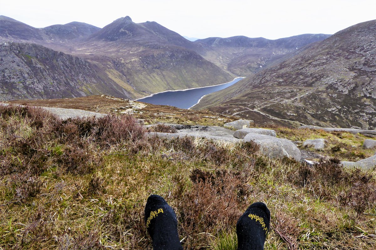 Airing the feet on the way up Slieve Binnian. #MourneMountains #countydown #mountains