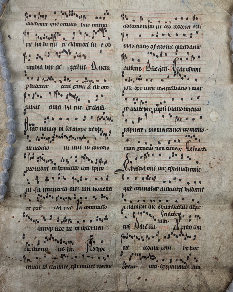 BucksArchives's tweet image. Many of our documents have their own interesting histories. This is a piece of medieval sheet music that was found wrapped around a document from Pitstone in 1607, but the music is far older than that!