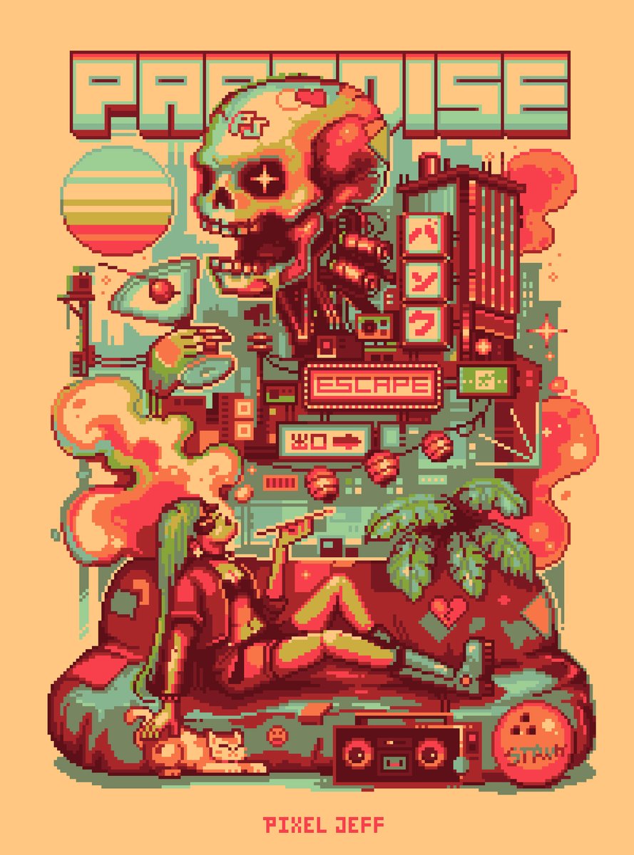 pixeljeff1995's tweet image. // Paradise ll // .2025
#pixeljeff #pixelart #8bitart #ドット絵 #cyberpunk