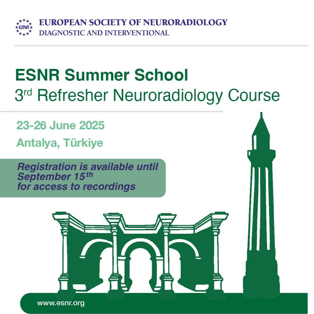ESNRad's tweet image. 📢 ESNR Summer School 2025 Recordings Are Now Available!
📅 Registration deadline: 15th September 2025
⏳ Limited-time access: Available until 30th September 2025
👉 Register now: buff.ly/Whhdaxl