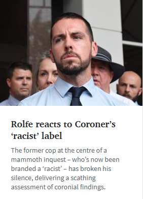 Racist former cop is unhappy the coroner called out his racism as racism.