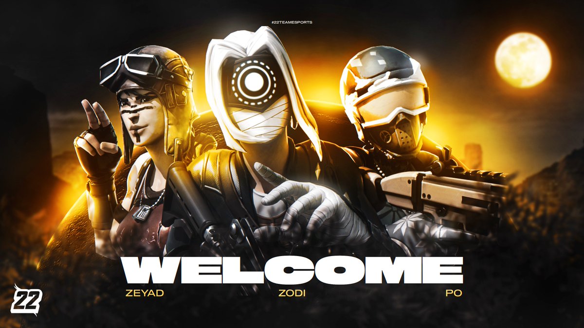 Welcome <a href="/Zeyadfn2/">Zeyad 73</a> ,<a href="/Zodi1st/">Zodi</a> &amp; <a href="/Po1stt/">Key Po!!</a> to your Team journey starts now!

#22TEAMESPORTS