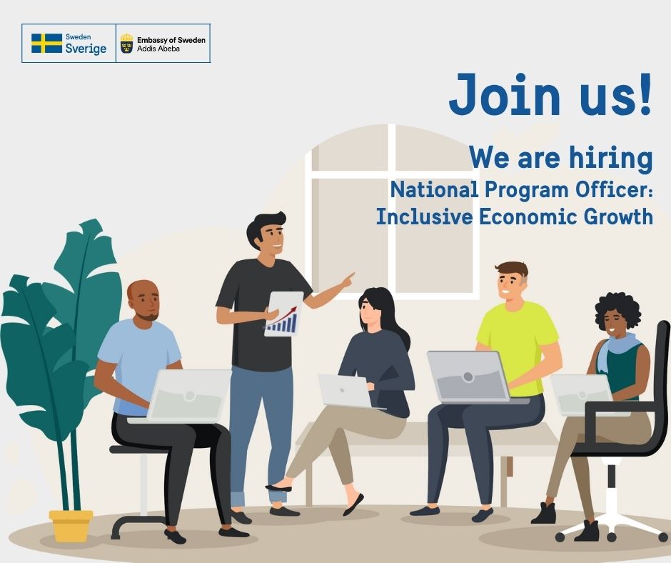 📣 Join our team as a National Program Officer – Inclusive Economic Growth and help shape impactful programs that empower communities and foster equitable growth.

📅 Deadline to Apply: July 31st, 2025
🔗 Apply Now: 👇swedenabroad.se/en/embassies/e…