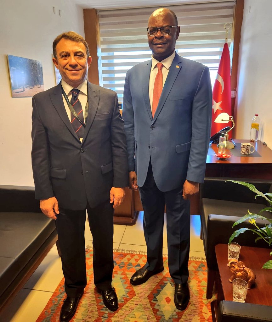 🇿🇼🇹🇷
Today H.E. Ambassador A. Mutiwazuka met with Turkish Foreign Affairs Acting Director General for Southern &amp; Multilateral Africa,  Ambassador Volkan Işıkçı and held fruitful bilateral discussions on issues of mutual interest. <a href="/HeraldZimbabwe/">The Herald Zimbabwe</a>
<a href="/InfoMinZW/">Ministry of Information, Publicity & Broadcasting</a> <a href="/MoFA_ZW/">Ministry of Foreign Affairs and Int Trade</a> <a href="/TC_HarareBE/">Türkiye in Zimbabwe</a>