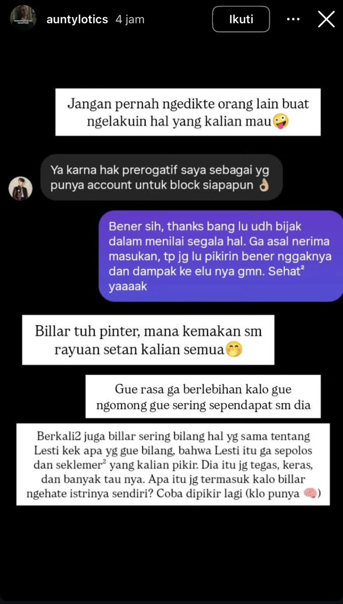 DilawanScorpio's tweet photo. @RizkyBillar @I5newKartika @HeinzLabub27055 @dindakusma98 Jadi lu suka ngomongin lesti sama akun modelan pemuja lu ya @RizkyBillar ,pantesan kata pembela lu kalo lesti itu sama kayak yg mereka pikirkan ternyata suaminya gibahin istrinya sama fans ya 🤭 https://t.co/cbxg8yAX1S